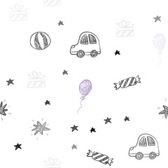 Light Pink vector seamless template in carnival style.