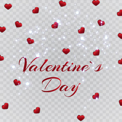 Valentine's Day, happy day of love. Heart flowers compliments. Vector illustration, postcard for valenit's day.