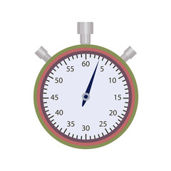 Stopwatch flat icon. Vector illustration