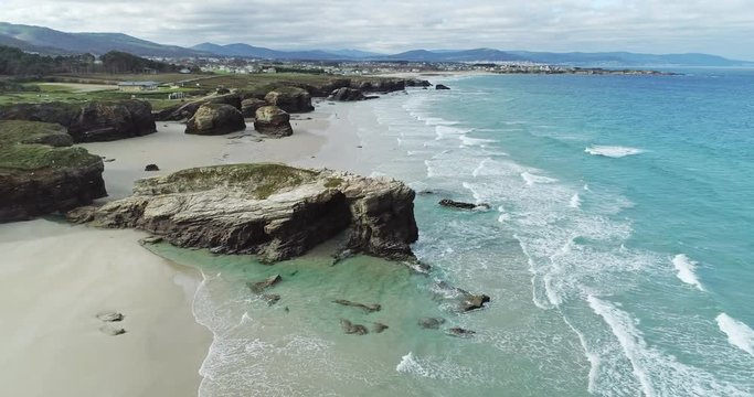 Beach of the Cathedrals in Lugo Galicia Spain