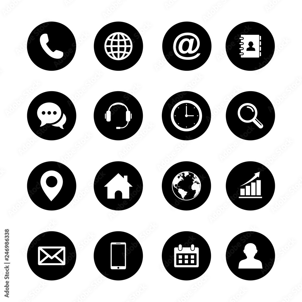 Poster web icon set. set of web icon symbol vector
