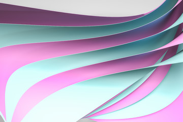 3d rendering, pink surface and graphic design background