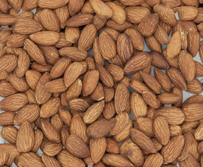 Almond nut. Peeled Almonds nut