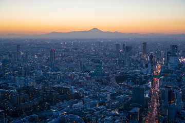 都会から見る富士山