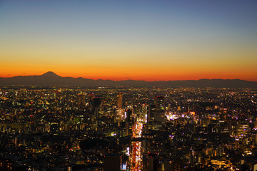 都会から見る富士山