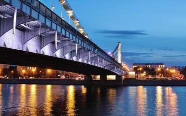 evening illumination of the Crimean bridge