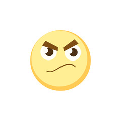 Abstract character flat style emoji icon. Vector emoticon face