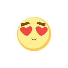 Lovely character flat style emoji icon. Vector emoticon face