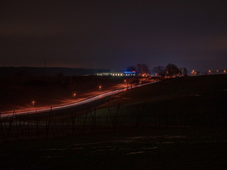Fototapeta na wymiar Pfaffenhofen Bavaria City Light scene during night