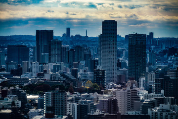 東京タワー展望台から見える東京の街並み