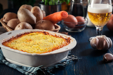 Shepherd's pie or cottage pie