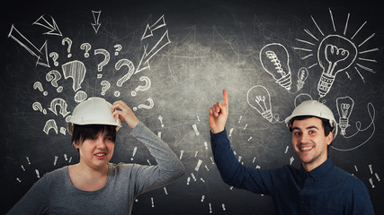 confused woman engineer
