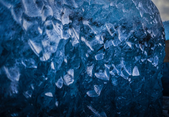 氷の洞窟の氷壁（アイスランド・ヴァトナヨークトル氷河）