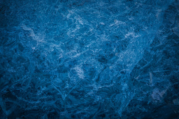 氷の洞窟の氷壁（アイスランド・ヴァトナヨークトル氷河）