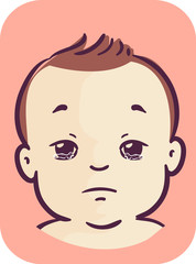 Baby Watery Eyes Illustration