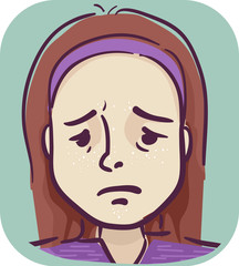 Girl Symptom Face White Bump Skin Illustration