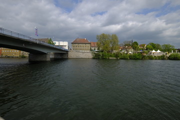 Fototapeta premium Stadtansicht Schweinfurt am Main, Unterfranken, Bayern, Deutschland