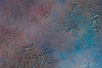 Beautiful, abstract, bright, colored surface of the plaster wall as a background and texture. Possible to use as a stylized surface with space for text