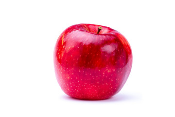 Fresh red apple isolated on white background