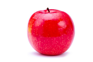 Fresh red apple isolated on white background