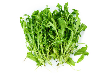 arugula on white background