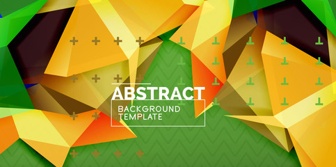 Low poly design 3d triangular shape background, mosaic abstract design template