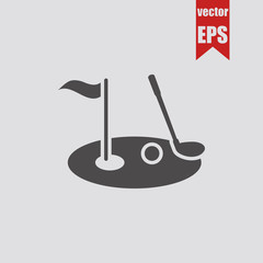 Golf icon.Vector illustration.