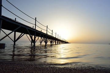 Obraz premium bridge at sunset