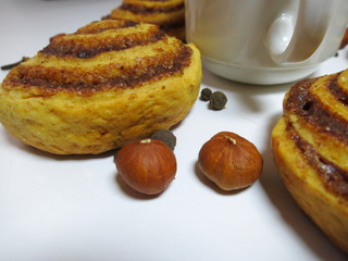 Twisted cinnamon cookies. Cookies with your hands. Home cooking
