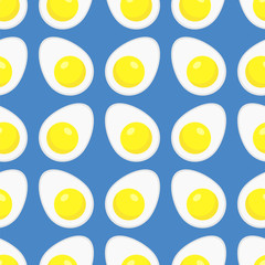 Fried Eggs Seamless Pattern