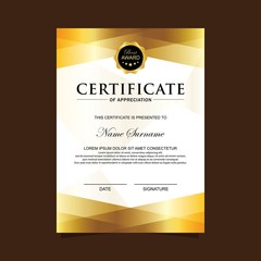 Vertical modern certificate template