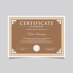 Vintage simple certificate template