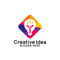 creative idea logo design template. bulb vector icon symbol design