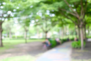 Blurred spring and summer nature outdoor background, Blur green park background