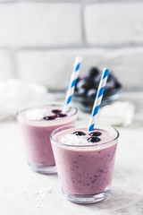 Cold refreshing cherry dessert. Selective focus, space for text.