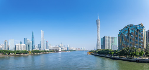 Guangzhou city scenery panorama