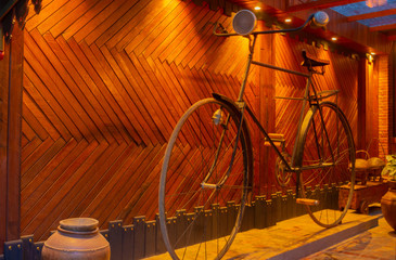 A bicycle at a display 