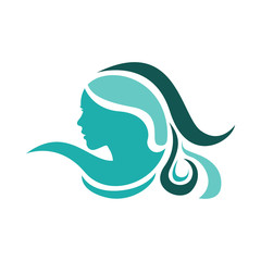 Vector logo for woman salons and shops, Abstract logo for a beauty salon. Abstract women face vector