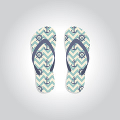 cute and colorful flip flops design for summer holiday vector illustration