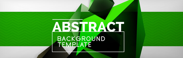 Dark 3d triangular low poly shapes abstract background