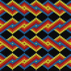 Knitted seamless ornate pattern