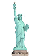 Statue of Liberty in New York City, USA  isolated on white. © Maksym Yemelyanov