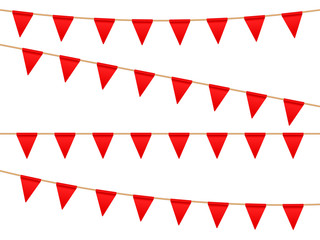 Flags on wash line