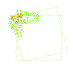 Wedding Invitation, floral invite thank you, rsvp modern card Design green tropical palm leaf greenery.