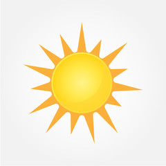 yellow sun icon vector