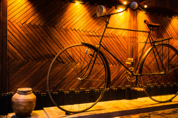 A bicycle at a display 