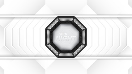 MMA octagon cage