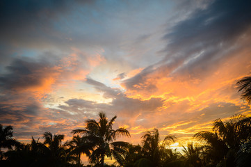 Fototapeta premium EL CARIBE Y SU ATARDECER