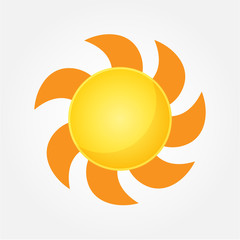 yellow sun icon vector