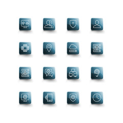 Set of It and Hosting Icons